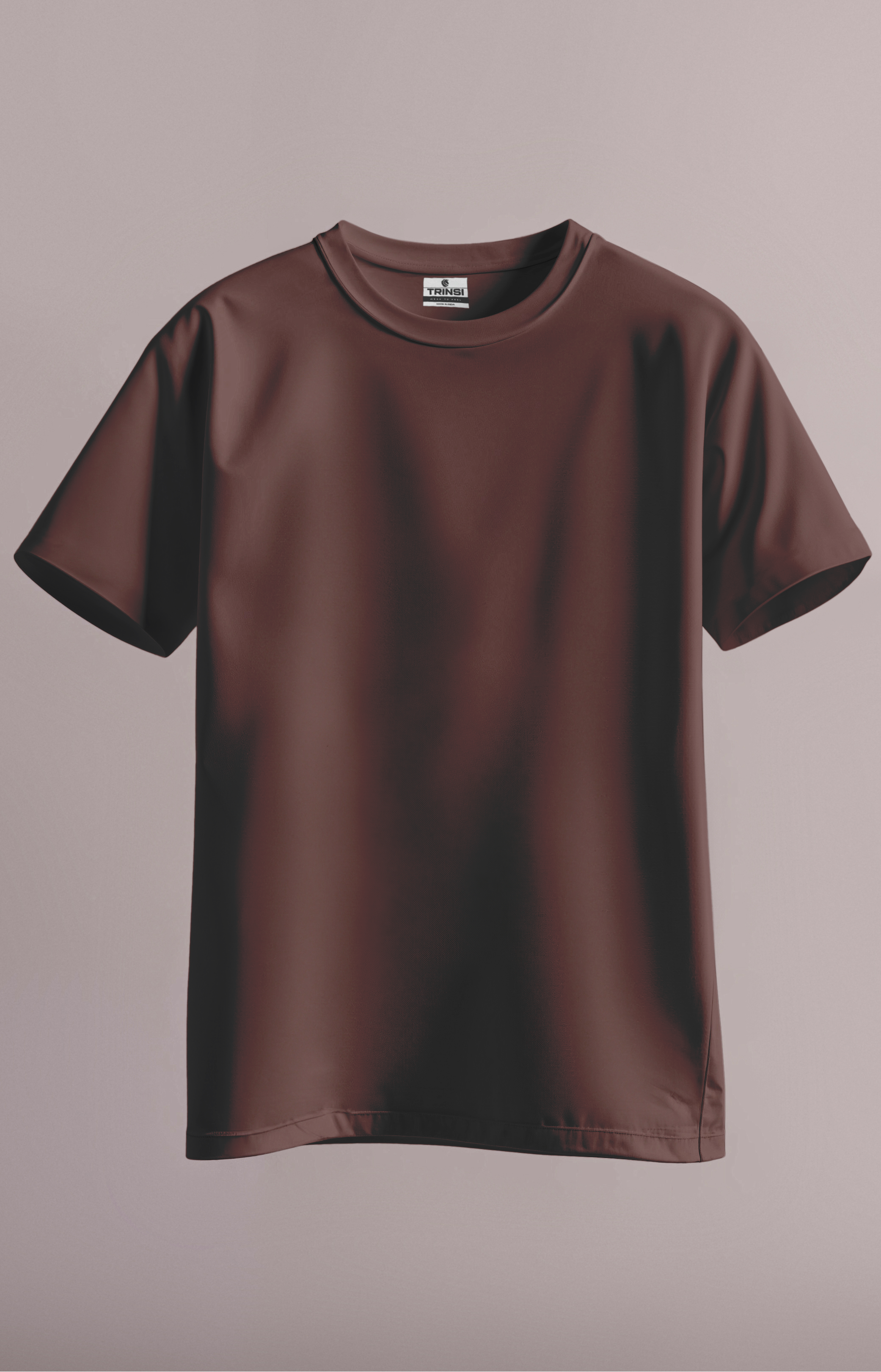 Plain Daily Fit T-Shirt - Coffee Brown
