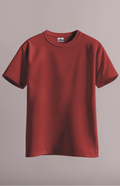 Plain Daily Fit T-Shirt - Maroon