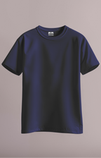 Plain Daily Fit T-Shirt - Navy Blue